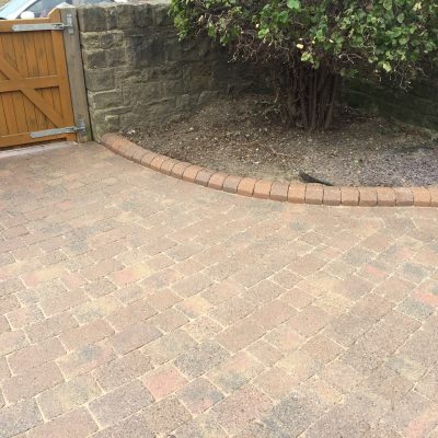 professionally cleaned driveway