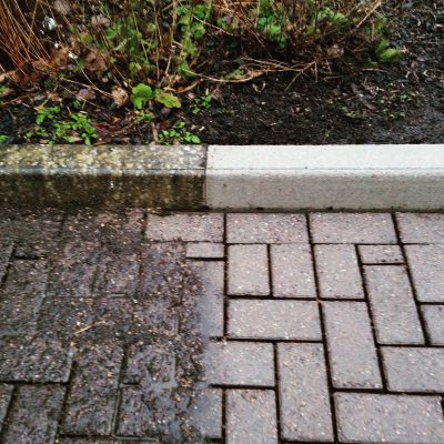 pressure washing block paving