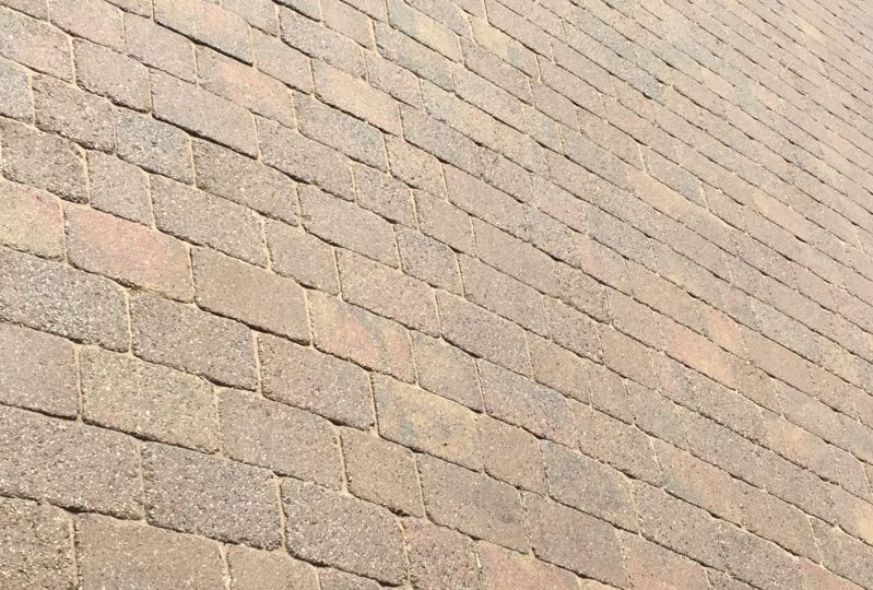clean brindle block paving in Otley after re-sanding and sealing, showing clear joints and an even finish