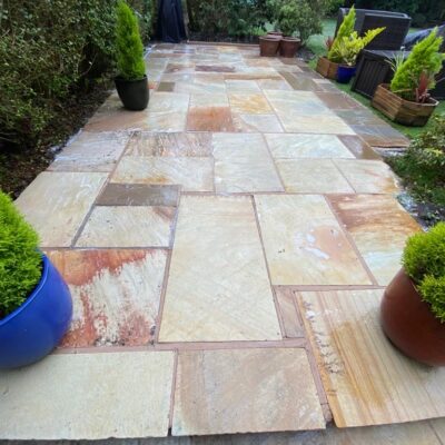 professional cleaned patio